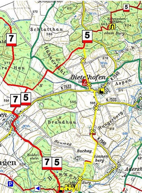 Wegänderung beim HW5 (26.01.2015) Wegaenderung-HW57-270115