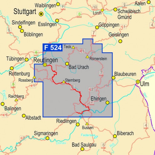 Freizeitkarten-Burgenweg (1:50.000)